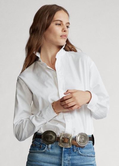 Women's Polo Ralph Lauren Cotton Broadcloth Shirts | 650132ROJ